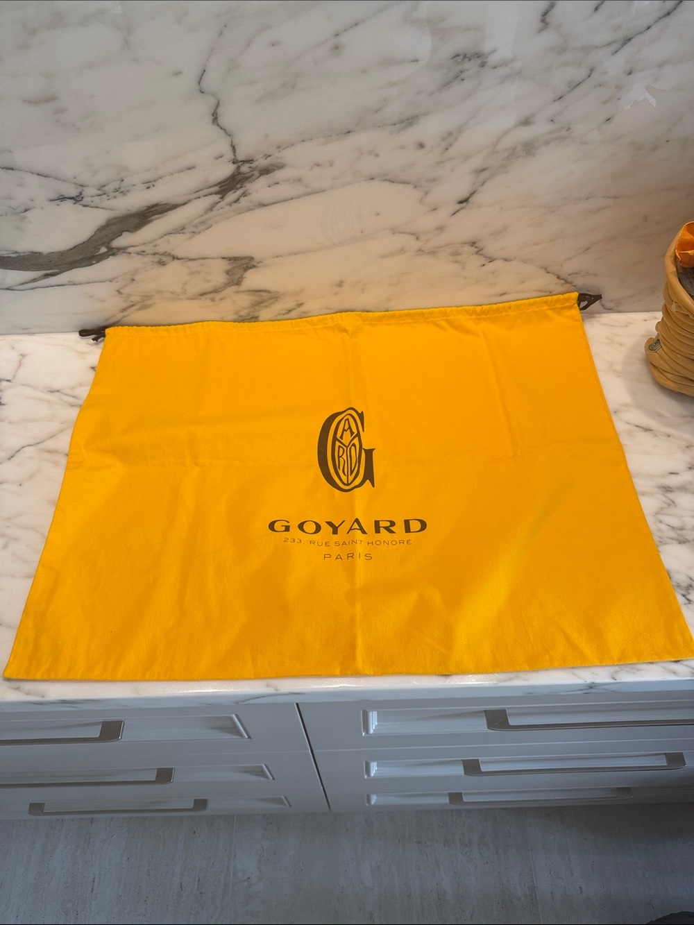Goyard Bright Yellow Logo Dust Cover
